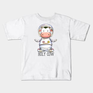 holy cow funny cow design space cow Kids T-Shirt